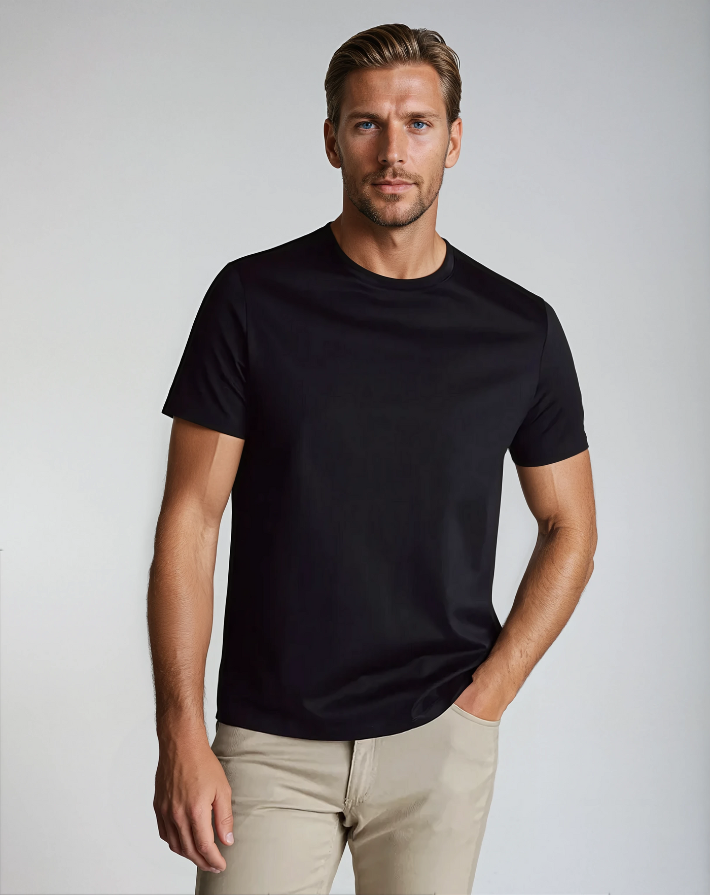Signature Supima T-shirt – Profond Zwart