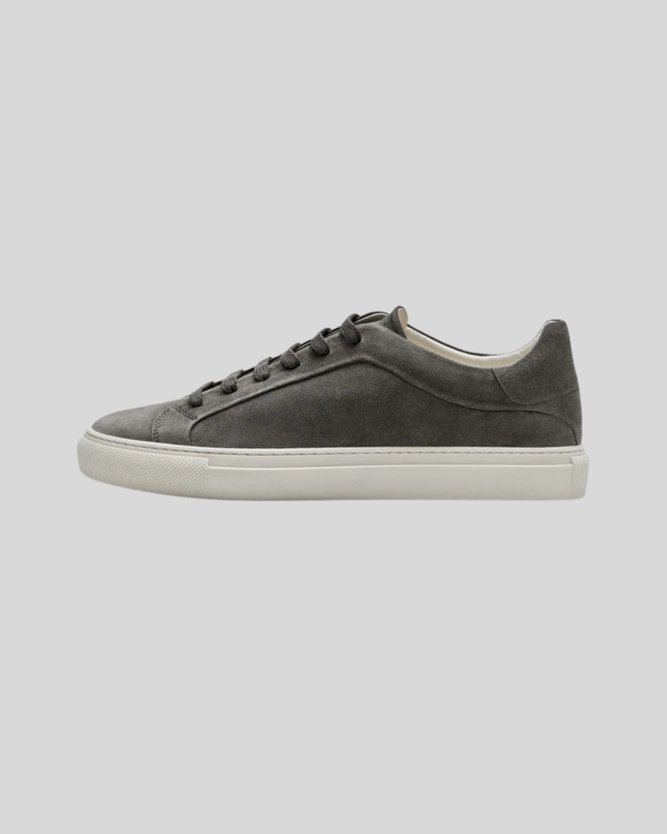 Leren Oxford Sneakers - Donkergrijs